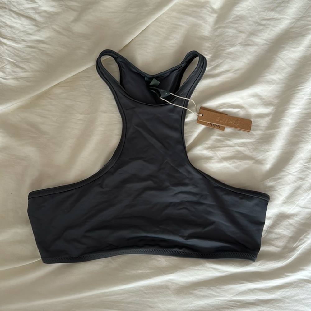 NWT Skims high neck racerback swim top